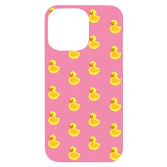 Rubber Duck Pattern Iphone 14 Pro Max Black Uv Print Case by Valentinaart