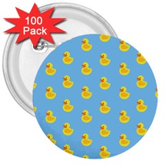 Rubber Duck Pattern 3  Buttons (100 Pack)  by Valentinaart