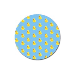 Rubber Duck Pattern Magnet 3  (round) by Valentinaart