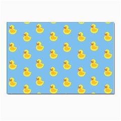 Rubber Duck Pattern Postcard 4 x 6  (pkg Of 10) by Valentinaart