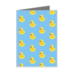 Rubber Duck Pattern Mini Greeting Card by Valentinaart