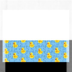 Rubber Duck Pattern Rectangular Jigsaw Puzzl by Valentinaart