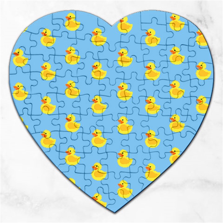 Rubber duck pattern Jigsaw Puzzle (Heart)