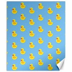 Rubber Duck Pattern Canvas 8  X 10  by Valentinaart