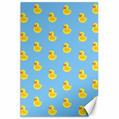 Rubber Duck Pattern Canvas 20  X 30  by Valentinaart