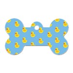 Rubber duck pattern Dog Tag Bone (Two Sides) Front