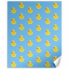 Rubber Duck Pattern Canvas 11  X 14  by Valentinaart