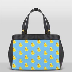 Rubber Duck Pattern Oversize Office Handbag (2 Sides) by Valentinaart