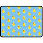 Rubber duck pattern Fleece Blanket (Large) 80 x60  Blanket Front