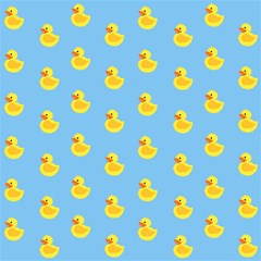 Rubber Duck Pattern Play Mat (rectangle) by Valentinaart