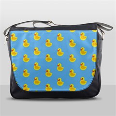 Rubber Duck Pattern Messenger Bag by Valentinaart