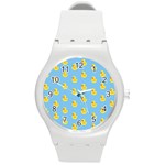 Rubber duck pattern Round Plastic Sport Watch (M) Front