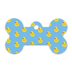 Rubber Duck Pattern Dog Tag Bone (two Sides) by Valentinaart