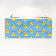 Rubber Duck Pattern Hand Towel by Valentinaart