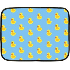 Rubber Duck Pattern Fleece Blanket (mini) by Valentinaart