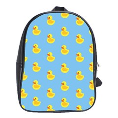 Rubber Duck Pattern School Bag (xl) by Valentinaart