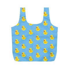 Rubber Duck Pattern Full Print Recycle Bag (m) by Valentinaart