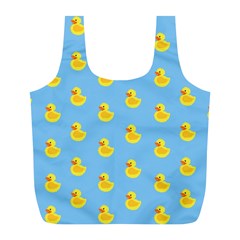 Rubber Duck Pattern Full Print Recycle Bag (l) by Valentinaart