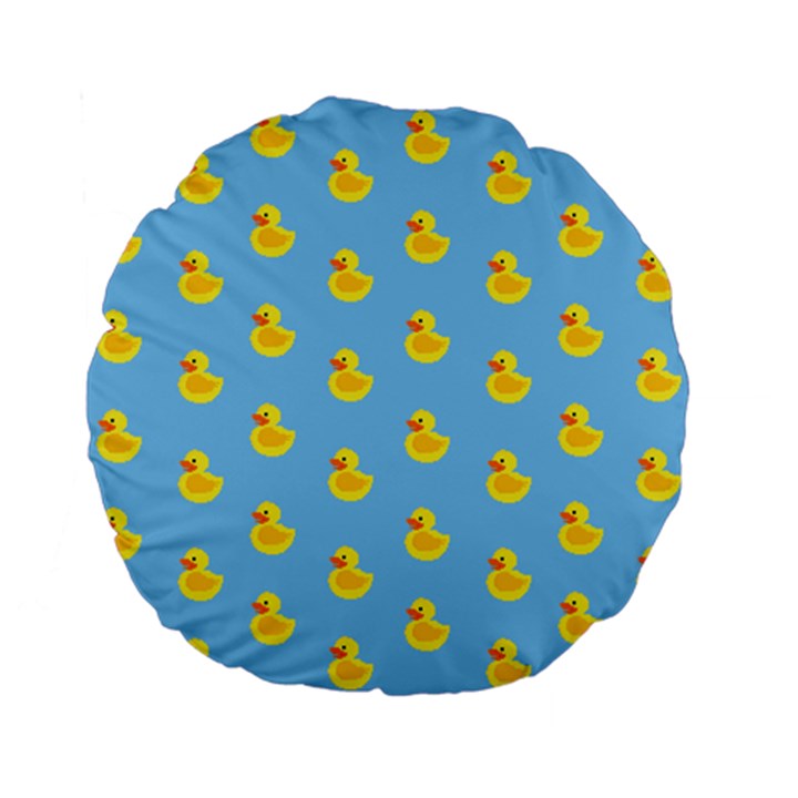 Rubber duck pattern Standard 15  Premium Flano Round Cushions