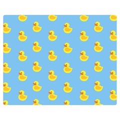 Rubber Duck Pattern Two Sides Premium Plush Fleece Blanket (medium) by Valentinaart