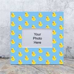 Rubber Duck Pattern White Box Photo Frame 4  X 6  by Valentinaart