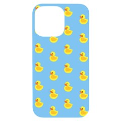 Rubber Duck Pattern Iphone 14 Pro Max Black Uv Print Case by Valentinaart