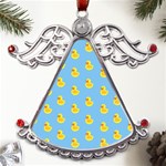 Rubber duck pattern Metal Angel with Crystal Ornament Front