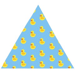 Rubber Duck Pattern Wooden Puzzle Triangle by Valentinaart