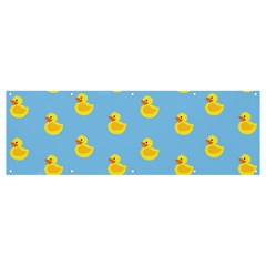 Rubber Duck Pattern Banner And Sign 12  X 4  by Valentinaart