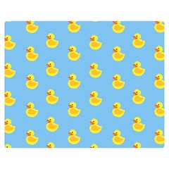 Rubber Duck Pattern Premium Plush Fleece Blanket (medium) by Valentinaart