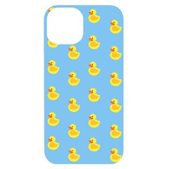 Rubber Duck Pattern Iphone 14 Black Uv Print Case by Valentinaart