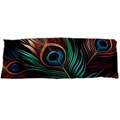 Peacock Feathers Nature Feather Pattern Body Pillow Case Dakimakura (two Sides) by pakminggu