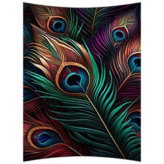 Peacock Feathers Nature Feather Pattern Back Support Cushion by pakminggu