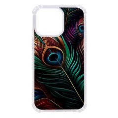 Peacock Feathers Nature Feather Pattern Iphone 13 Pro Tpu Uv Print Case by pakminggu