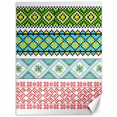 Ukraine Ornament Pattern Symbolism Geometric Canvas 36  X 48 