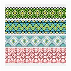 Ukraine Ornament Pattern Symbolism Geometric Medium Glasses Cloth by pakminggu