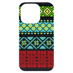 Ukraine Ornament Pattern Symbolism Geometric Iphone 14 Pro Black Uv Print Case