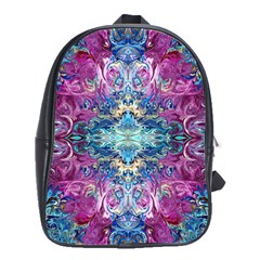 Orchids Pour  School Bag (large) by kaleidomarblingart