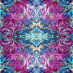 Orchids Pour  Play Mat (rectangle) by kaleidomarblingart