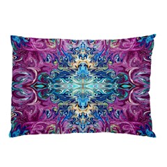 Orchids Pour  Pillow Case (two Sides) by kaleidomarblingart