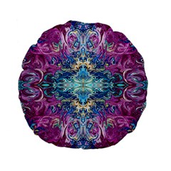 Orchids Pour  Standard 15  Premium Flano Round Cushions by kaleidomarblingart