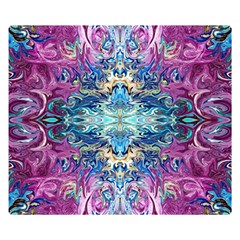 Orchids Pour  Premium Plush Fleece Blanket (small) by kaleidomarblingart