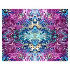 Orchids Pour  Premium Plush Fleece Blanket (medium) by kaleidomarblingart