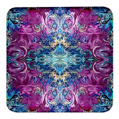 Orchids Pour  Square Glass Fridge Magnet (4 Pack) by kaleidomarblingart