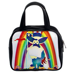 Freedom Rainbow Classic Handbag (two Sides) by DayDreamersBoutique