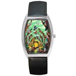 Monkey Tiger Bird Parrot Forest Jungle Style Barrel Style Metal Watch Front