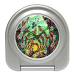 Monkey Tiger Bird Parrot Forest Jungle Style Travel Alarm Clock Front