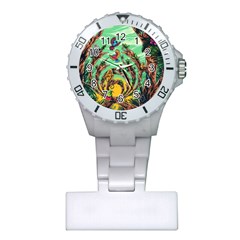 Monkey Tiger Bird Parrot Forest Jungle Style Plastic Nurses Watch by Grandong