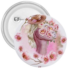 Women With Flowers 3  Buttons by fashiontrends