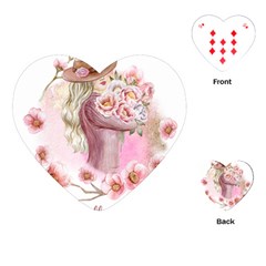 Women With Flowers Playing Cards Single Design (heart) by fashiontrends